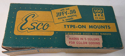 Esco 35mm 2''x2'' Fiberboard Glass Slide Binders - Type-On Mounts - Open Box of 73