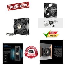 Versatile 120V Muffin Fan, 1800 RPM, Compact 120x38mm Design - Safe DIY Cooling