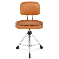 Drum Throne with Backrest, Heavy Duty Drum Stool Adjustable