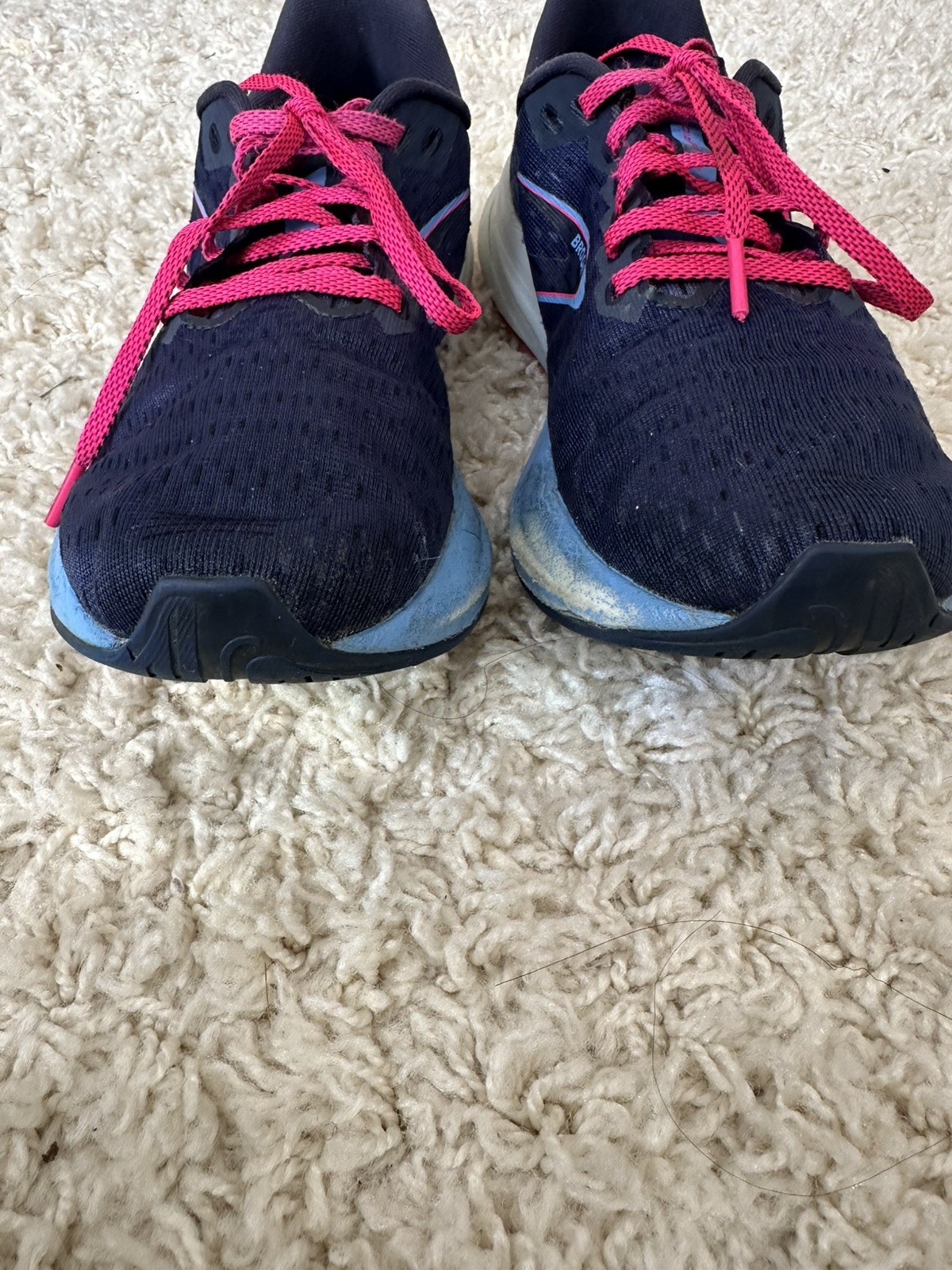 Brooks Womens Hyperion Tempo 9.5 Navy Pink Lightweight Running Walking Shoes thumbnail 4