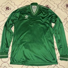 L 1985 vtg UMBRO IRAQ soccer jersey football shirt made in England 80's rare LS