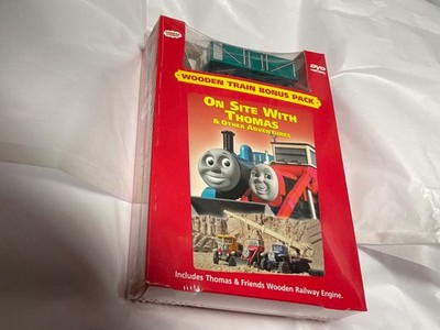 Thomas & Friends DVD and Wooden Train Bonus On Site With Thomas  NEW SEALED