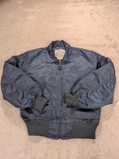 Vintage Type CWU-45/P MA2 Flight Bomber Jacket Mens Small Navy Blue Nylon USAF