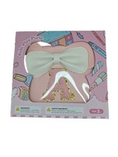 Kids Play Purse Girls Pink Glitter Letter A Bow Toy Handbag NEW Sealed