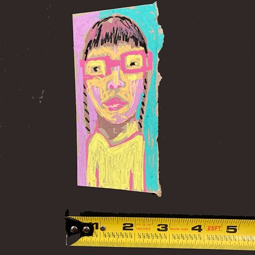 Portrait Painting Schoolmate Friend Chum Expressive Naive Outsider Art Miz Katie - Picture 3 of 13