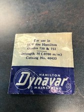 Hamilton Factory Dynavar Mainspring for 21/0s Hamilton Grades 750  751 No. 4643