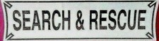 SEARCH  RESCUE Highly Reflective Black Decal - 1 1/4" x 4 1/4" - U.S.A.R. decal