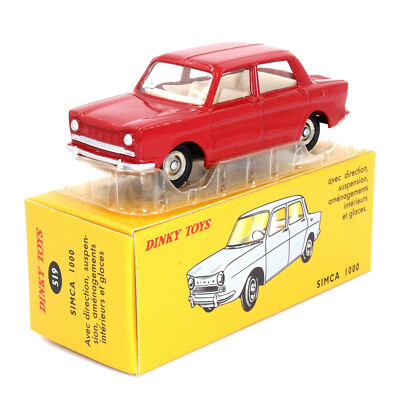Dinky Toys N°519 - Simca 1000 Rouge (1/43) - Boîte D'origine - Fabrication France