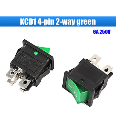 Oiyagai 30 Pezzi Interruttore a Bilanciere KCD1-101 SPST 2 Pin 6A 250V 10V 125V (Rosso