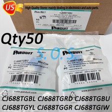 50 Panduit Giga TX Cat6 Network jack CJ688TGBU CJ688TGYL CJ688TGBL CJ688TGRD