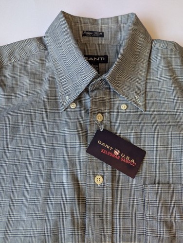 Camisa Gant USA Sarga Índigo Calce Regular Manga Larga Para Hombre Talla USA Grande Nueva - Imagen 2 de 17