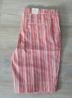 BRAX MIA B SLIM FIT BERMUDA SHORTS HOSE 36 38 40 42 44 46 rot-weiß *NEU* 79,95 