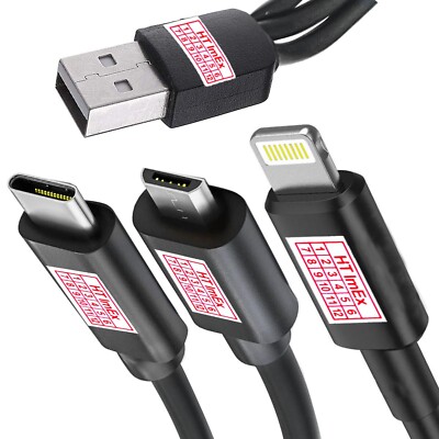 Multi-USB-Kabel, Universal-Ladekabel kurz 20 cm 3-in-1 Mehrfach-Ladekabel