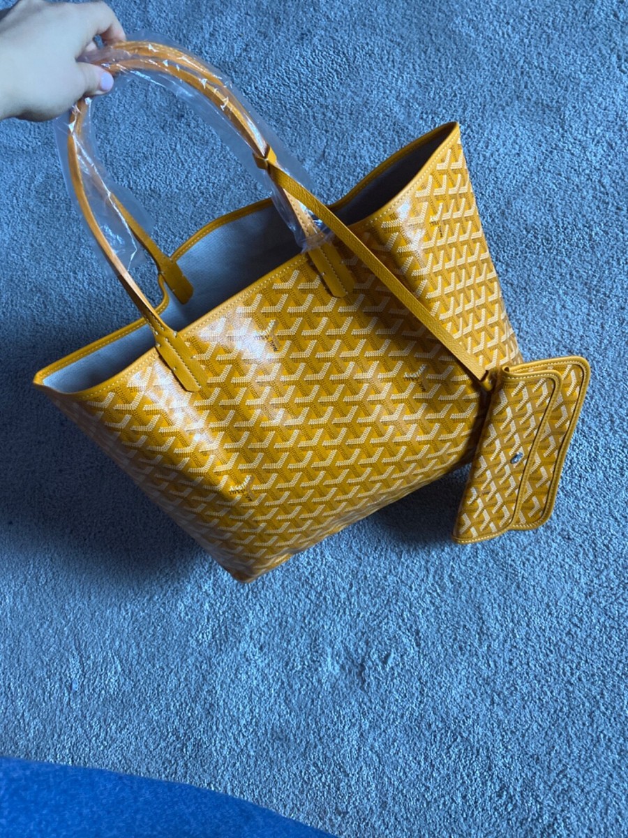 New Goyard St. Louis PM Open Tote Bag - Yellow Authentic