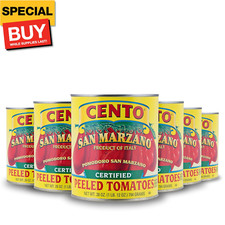 Certified San Marzano Whole Peeled Tomatoes, 28 Oz Pack of 6 , Canned Plum Toma
