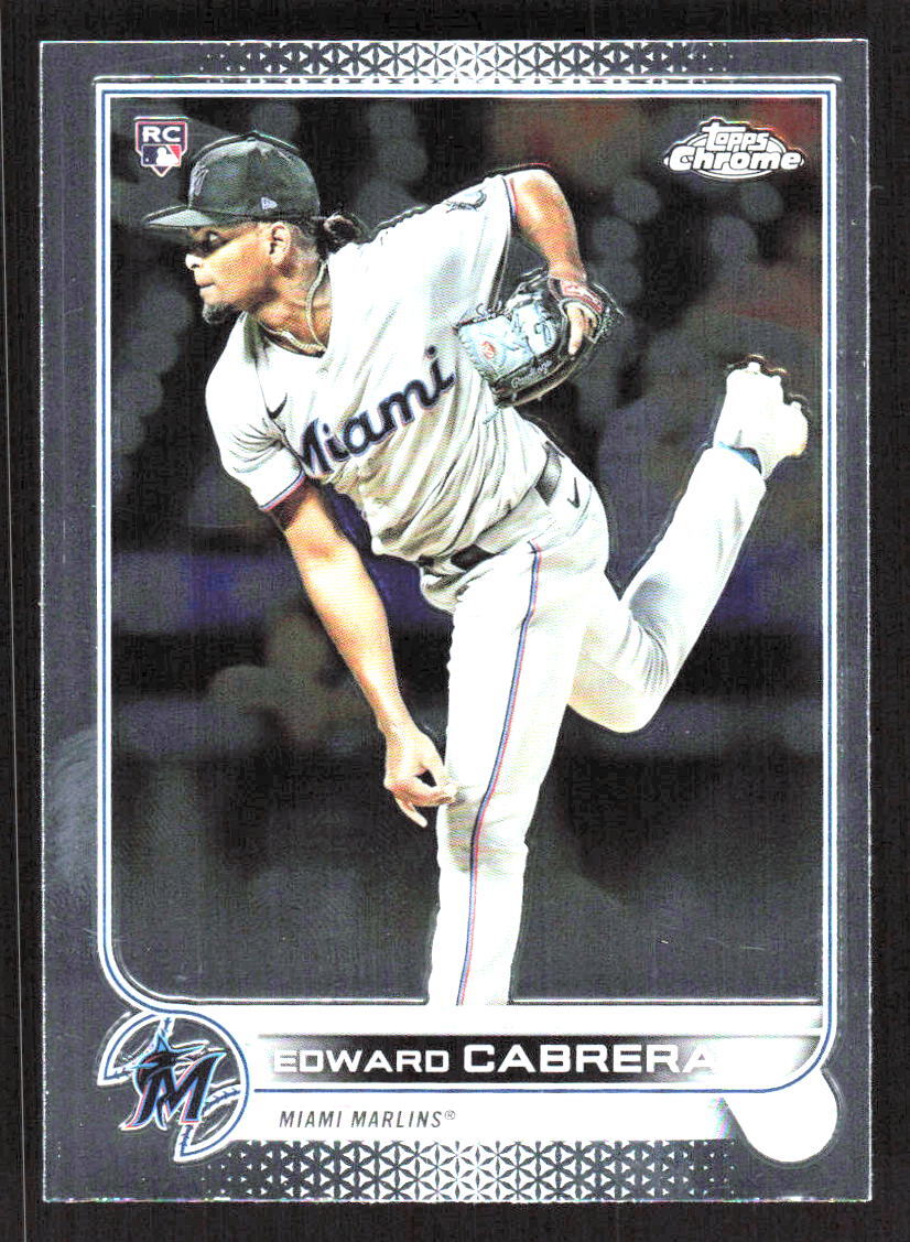 2022 Topps Chrome Edward Cabrera #64 Baseball Rookie Miami Marlins RC