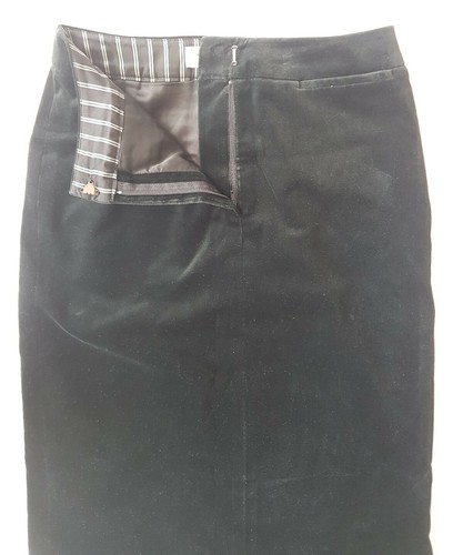 NOLLEY'S Womens Green Velvet A-Line Pencil Skirt. Size Italy 38 / UK 8, US 4. - Picture 3 of 12