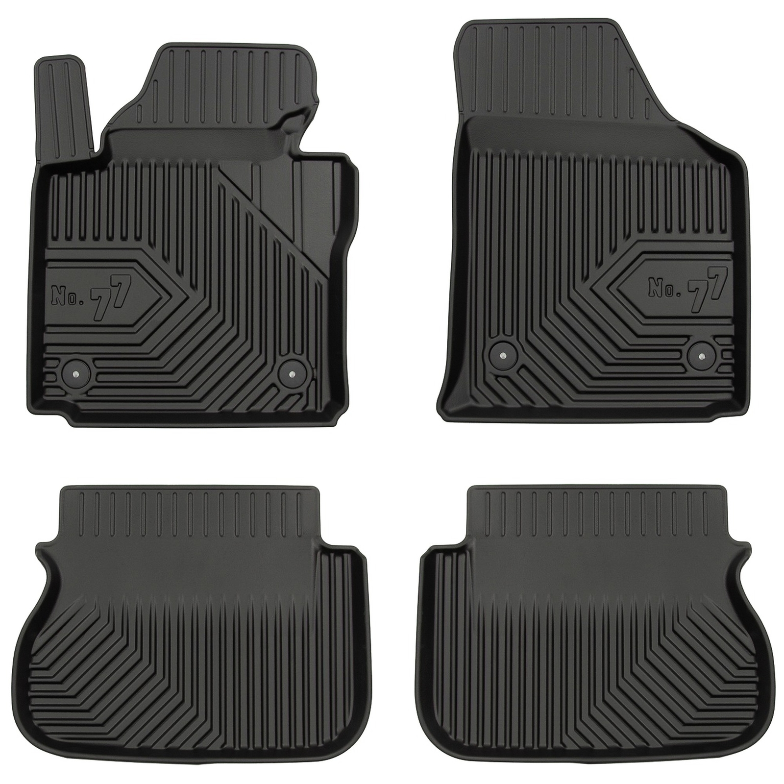 Tapis de sol TPE Frogum No.77 étanche avec bords hauts pour Volkswagen Caddy III