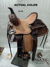 Western Youth Hard Seat Roper Style Pony/Youth saddle matching HS/BC/Rear Cinch