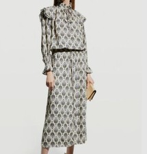 Vestido medallón vintage Mary Jane blanco para mujer $360 Finley talla S
