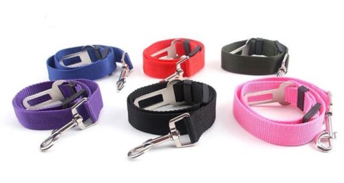 SEATBELT LEASH Dog Pet Car Safety Belt Harness Collar Restraint Lead Adjustable - Picture 8 of 28
