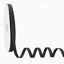 Black Grosgrain Ribbon 3/8 Inch Bulk 100 Yard Roll Thin Black Ribbon for Craf...