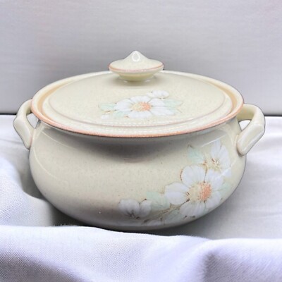 Denby Daybreak Fine Stoneware Handcrafted England Serving Casserole Dish 7 W 5 T