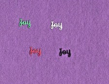 JOY  4 christmas die cuts scrapbook cards