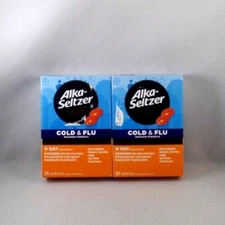 2x Alka-Seltzer Plus Cold & Flu Max Strength Day Non Drowsy 24 Gels EXP 05/2026