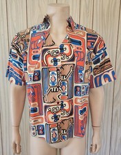 vintage shirt L wild Hawaiian Tiki men