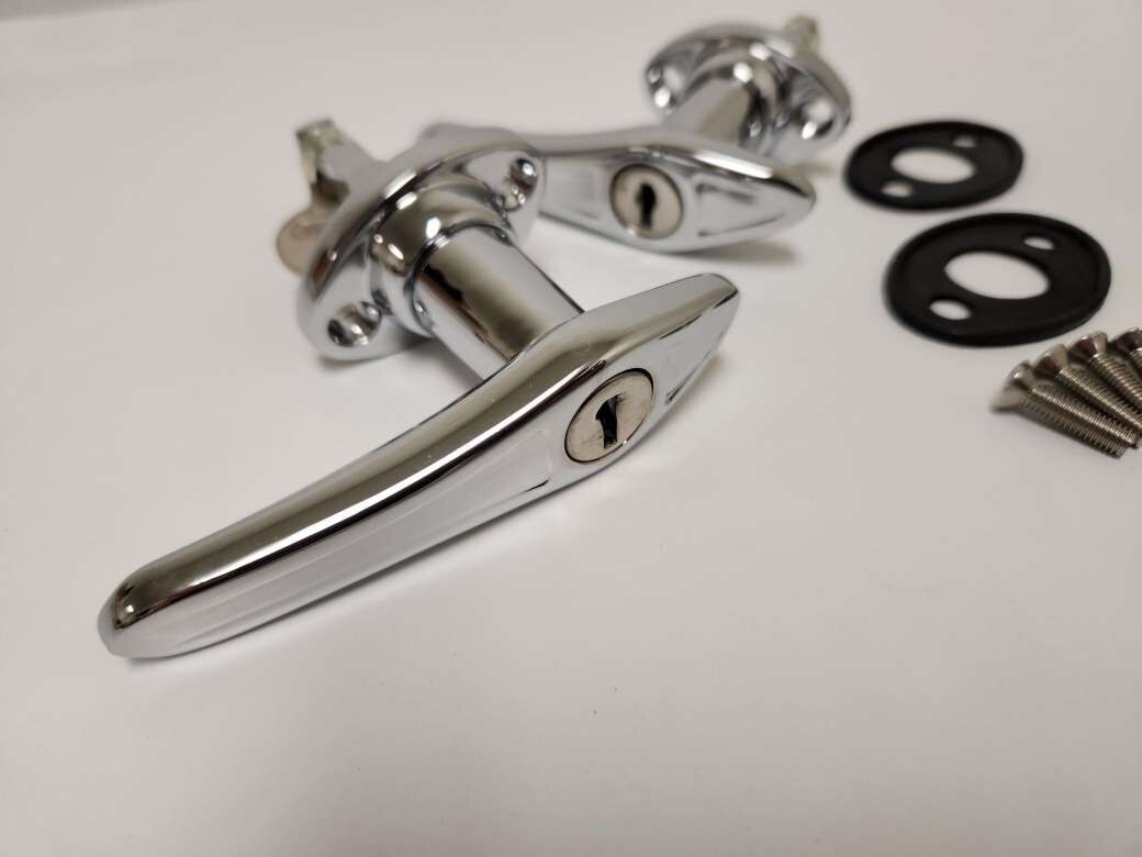 1928 1929 Ford Model A Locking Outside Door Handles Kit w/ Key and