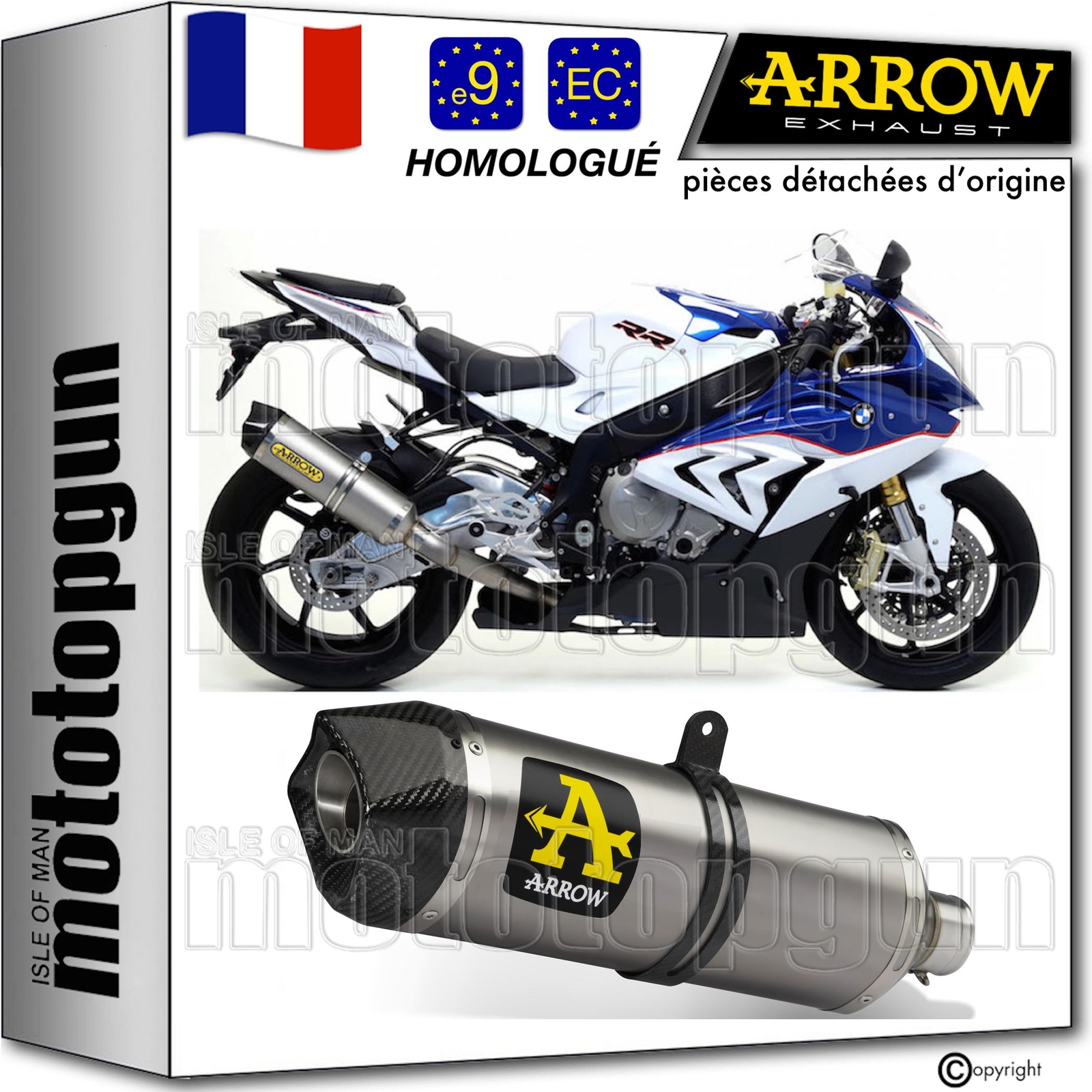 Echappement Arrow S1000RR 2015 pour liberer les gaz et alleger la moto