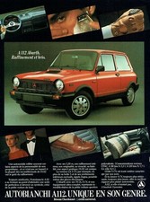  Publicité Advertising 0322 1984  Autobianchi Chardonnet  A112 Abarth  rafinemen