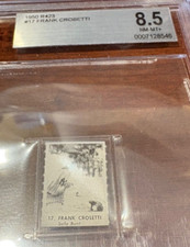 1950 R 423 Mini Strip Card #17   FRANK CROSETTI   BVG 8.5   Purple Back