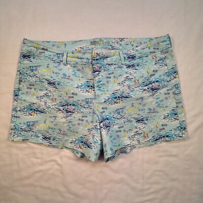 Old Navy Shorts Womens 16 Pixie Beach Multicolor Coastal Vacation Summer