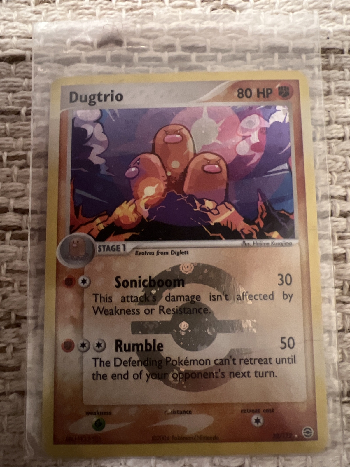 Dugtrio 22/112 EX FireRed & LeafGreen Pokemon Card Reverse Holo Rare Near Mint