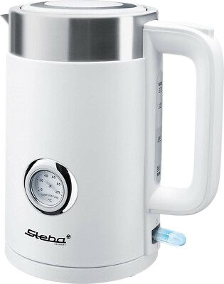 Steba: Weißer Elektrischer Wasserkocher Lt. 1,7 Mit Thermometer (Kabellos)
