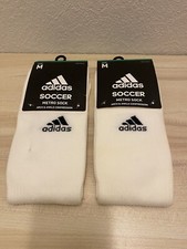 Adidas Metro Soccer Socks 2 1Pair Men 5-8.5 Wmn 5-9.5 Yth4Y-6 White Black Logo