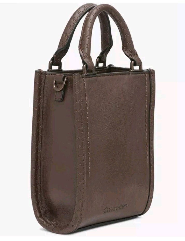 "Calvin Klein Moon Crossbody Bag In Java/Brown, 7x5.25x2.5\", New"
