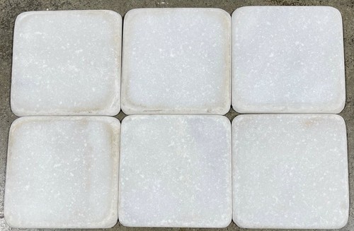 Tile Snow Sparkle White Natural Stone Wall Shower About 4x4 1000 Tiles T-84-1 - Picture 6 of 9