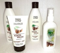 \Kokos-Milch\" Swiss-O-Par Shampoo & SpüLung & Haarkur & Stylingmilk Pflege Set"