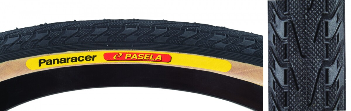 Panaracer Pasela Tire 700x38c Black/Tan Gumwall Wire Road Tour Hybrid Bike 700c