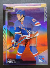 2020-21 OPC Platinum Adam Fox Sunset Parallel #107 New York Rangers