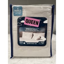 6 Pc QUEEN Serta Perfect Sleeper Elite Prochill Cooling Fabric Sheet Set Taupe