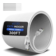 300 Feet Cat6 Ethernet Cable Cat 6 Patch Cable Cat6 Internet Cable POE UTP Ne...