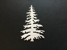 TREE Christmas tree die cut embellishments 6 Pcs 3-1/2" x 2-1/4" Choose Color