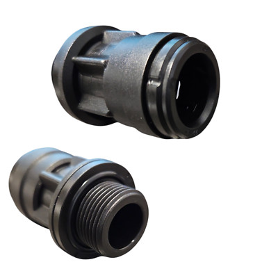 John Guest PM012216E Male Connector Black Plastic Size 22MM x 3/4 Bsp 1PK