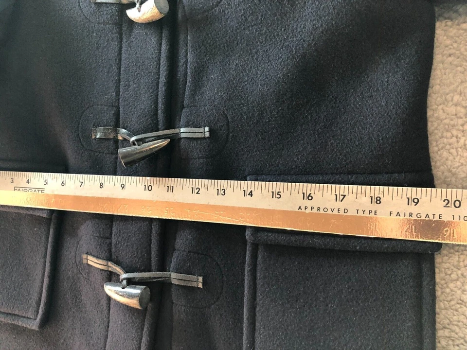 Abrigo para niños Liliputian Bazaar Best & Co talla 10 Y paquetes con capucha de lana azul marino Foto 4 de 4