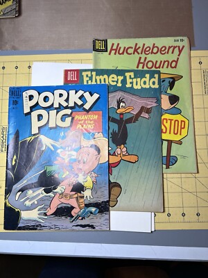 Four Color #271 (Dell Comics March 1950)+ Elmer And Huckleberry, Lot Of 3