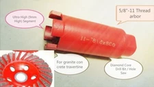 5" Diamond Grinding cup 1 3/8" 3" Core Drill Bit Concrete Sander Granite Stone 